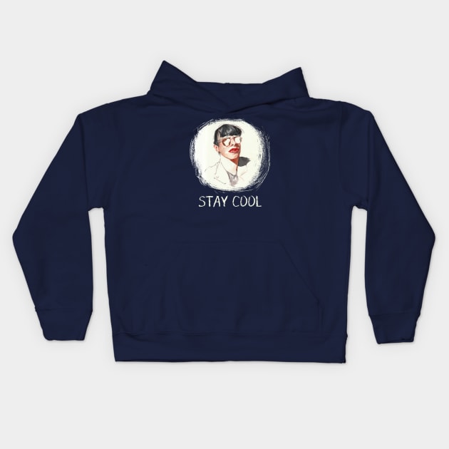 Stay cool portrait Kids Hoodie by Khasis